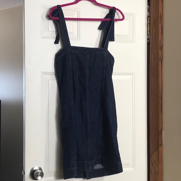 - Madewell Denim Tie-Strap Mini Dress - Picture 8 of 12